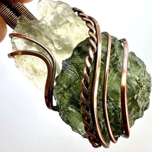 Moldavite & LDG Copper Pendant  3.51g