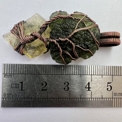 Moldavite & LDG Copper Tree of Life Pendant