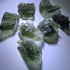9.5g Total Weight Moldavite Wholesale Lots (7 pcs)