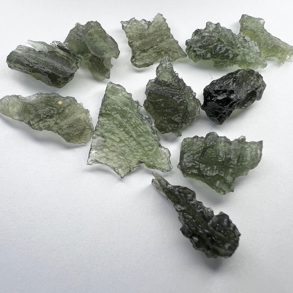 10.5g Total Weight Moldavite Wholesale Lots (11 pcs)