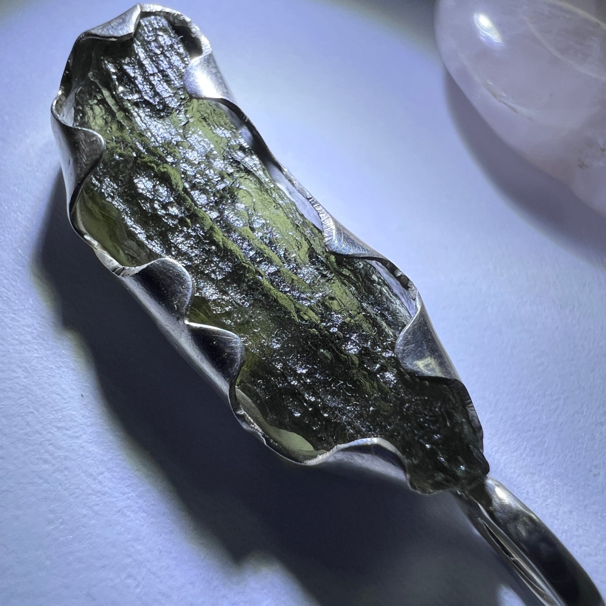 Sterling Silver Moldavite Pendant 2.1g