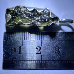 Sterling Silver Moldavite Pendant 2.1g