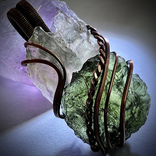 Moldavite & LDG Copper Pendant  3.51g
