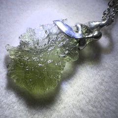 1.05g Soft Soldered Moldavite Necklace