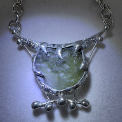 Soft Soldered Moldavite Necklace