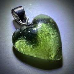 Moldavite Heart pendant