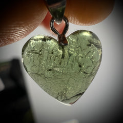 Moldavite Heart pendant