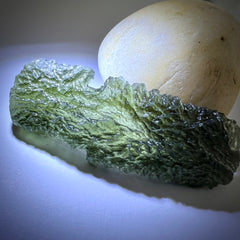 12.51g Moldavite Angel Chime - Gold Pendant