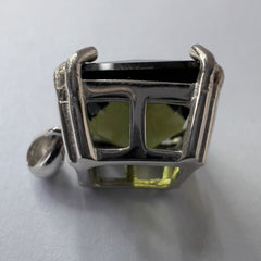 Moldavite/Silver Pendant "Barion Cut" - 5.94 ct