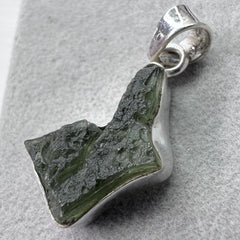 2.67g Bezel Set Moldavite Silver Pendant