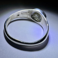 Moldavite Silver Ring - Size 11