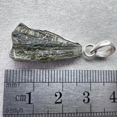 3.03g Bezel Set Moldavite Silver Pendant