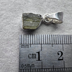 1.50 g Bezel Set Moldavite Silver Pendant