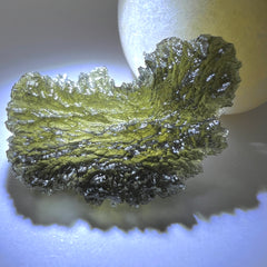 5.45g Double Herkimer, Moldavite Copper Pendant
