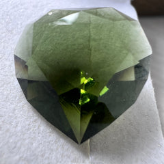 Exquisite faceted Moldavite "Heart"