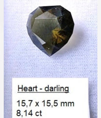Exquisite faceted Moldavite "Heart"