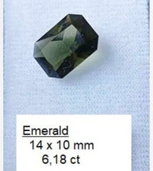 Exquisite faceted Moldavite "Emerald"