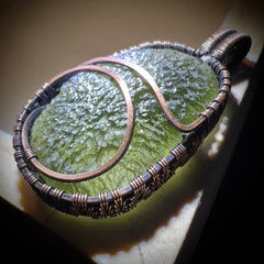 6.5g Moldavite & Copper Pendant