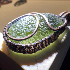 6.5g Moldavite & Copper Pendant