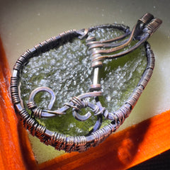 6.5g Moldavite & Copper Pendant
