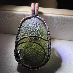 6.5g Moldavite & Copper Pendant