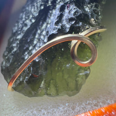12.51g Moldavite Angel Chime - Gold Pendant