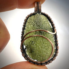 6.5g Moldavite & Copper Pendant