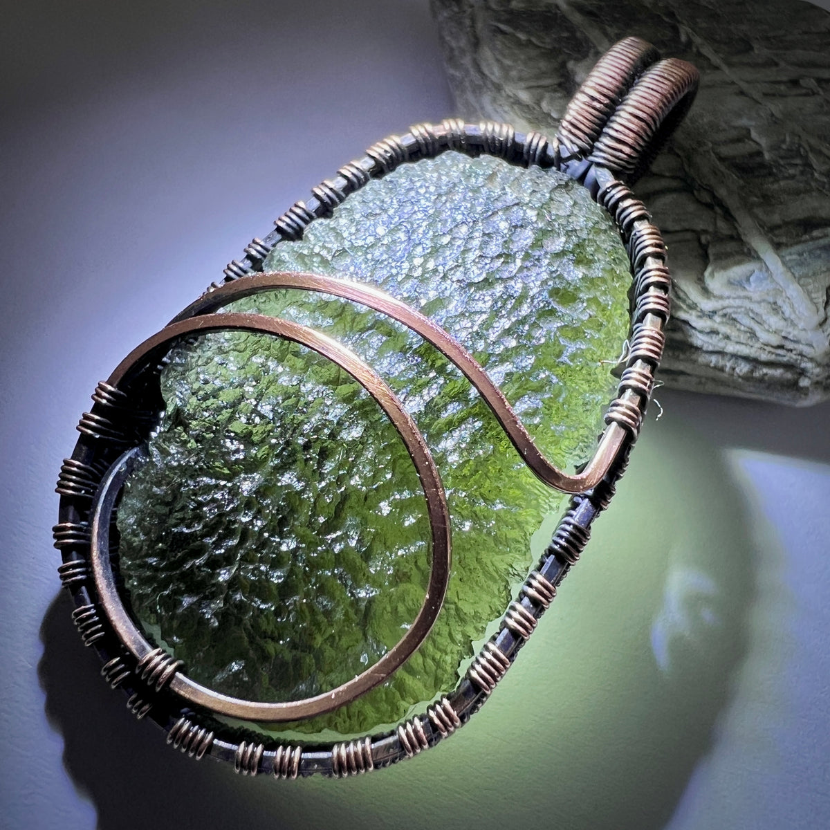 6.5g Moldavite & Copper Pendant