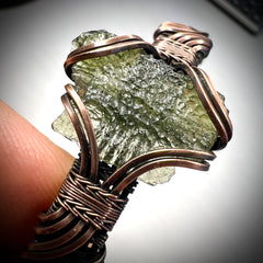 1.25g Moldavite & Copper Bracelet