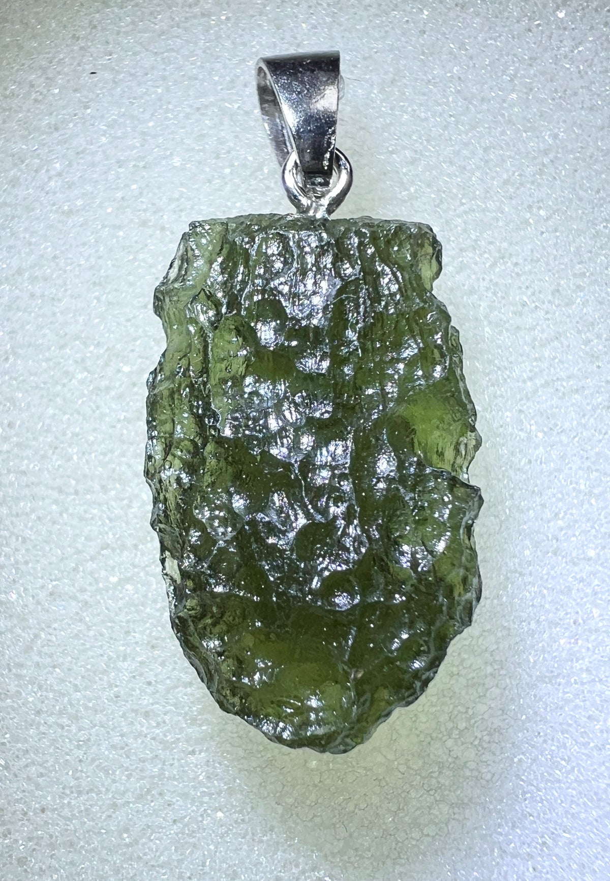 3.27g Moldavite/Silver pendant