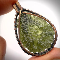 7.05g Moldavite & Copper Pendant