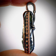 7.05g Moldavite & Copper Pendant
