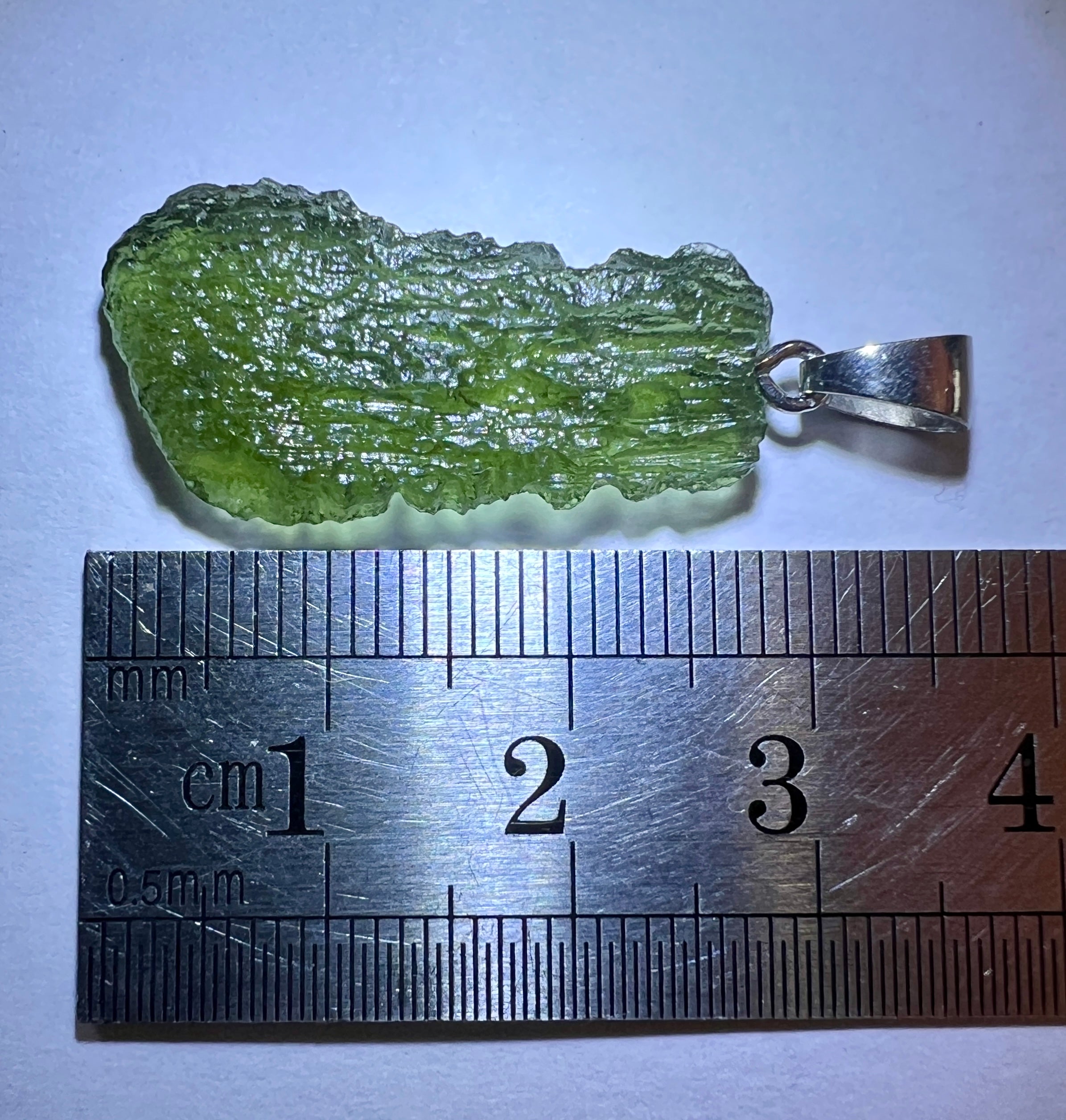 3.1g Moldavite/Silver pendant