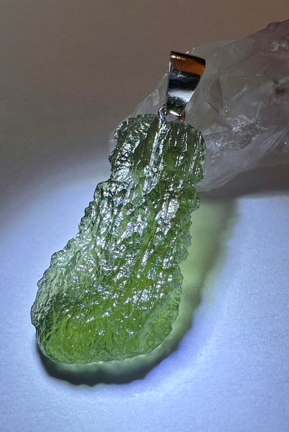 3.1g Moldavite/Silver pendant