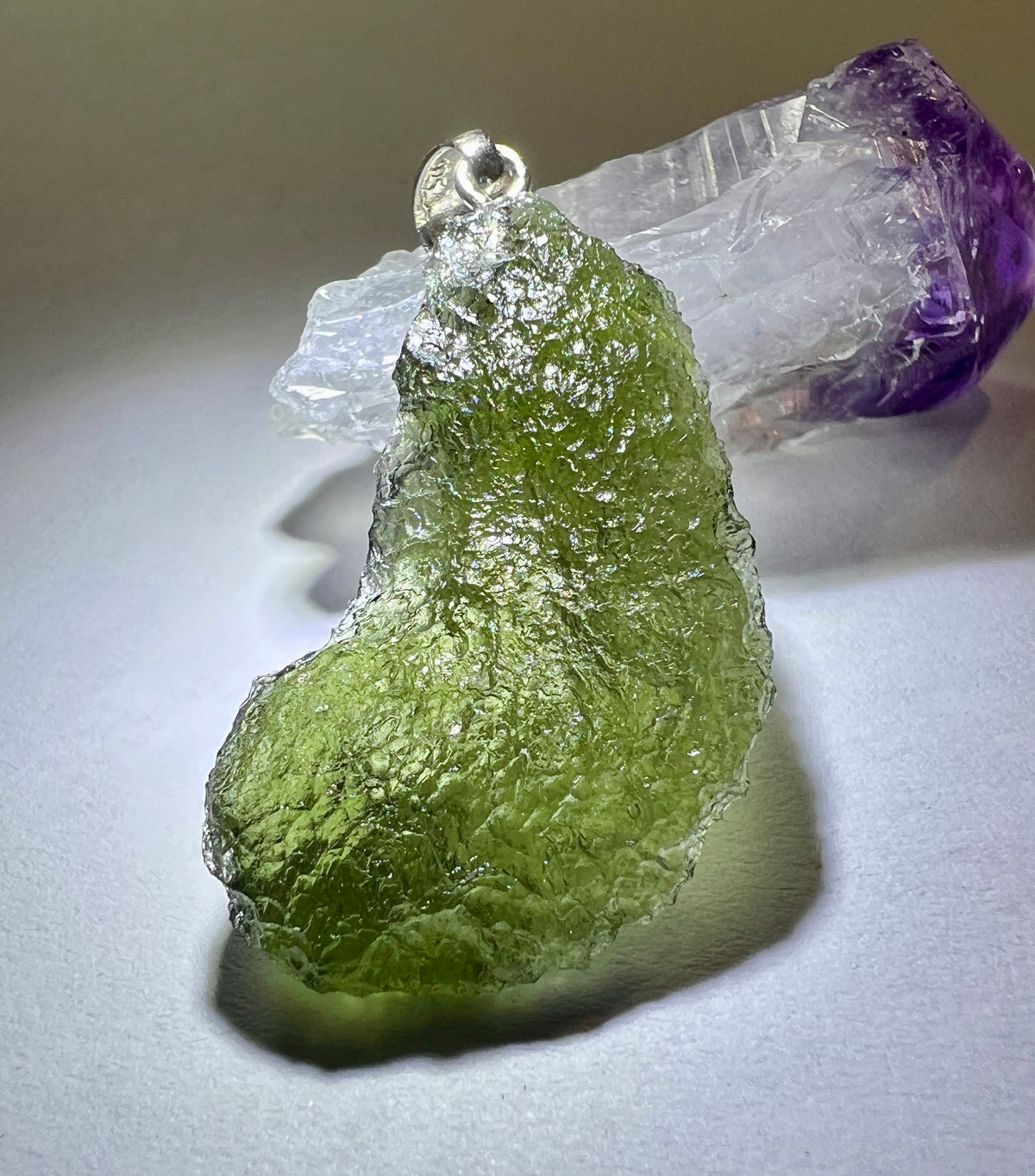 4g Moldavite/Silver pendant