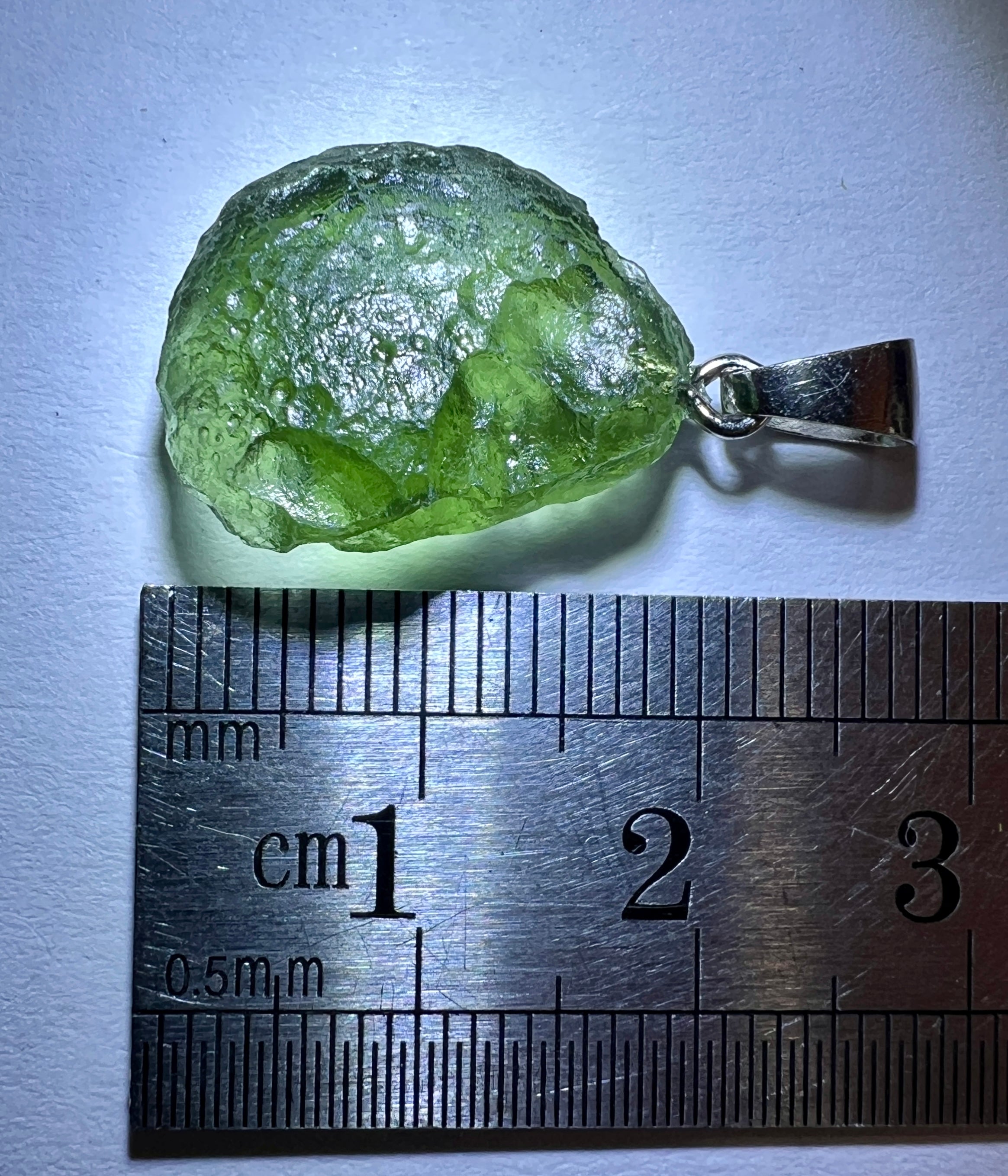 2.28g Moldavite/Silver pendant