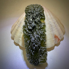 12.51g Moldavite Angel Chime - Gold Pendant