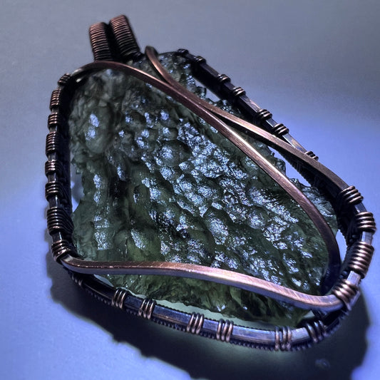 Moldavite Copper Pendant 3.01g.