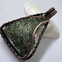 Moldavite Copper Pendant 3.07g