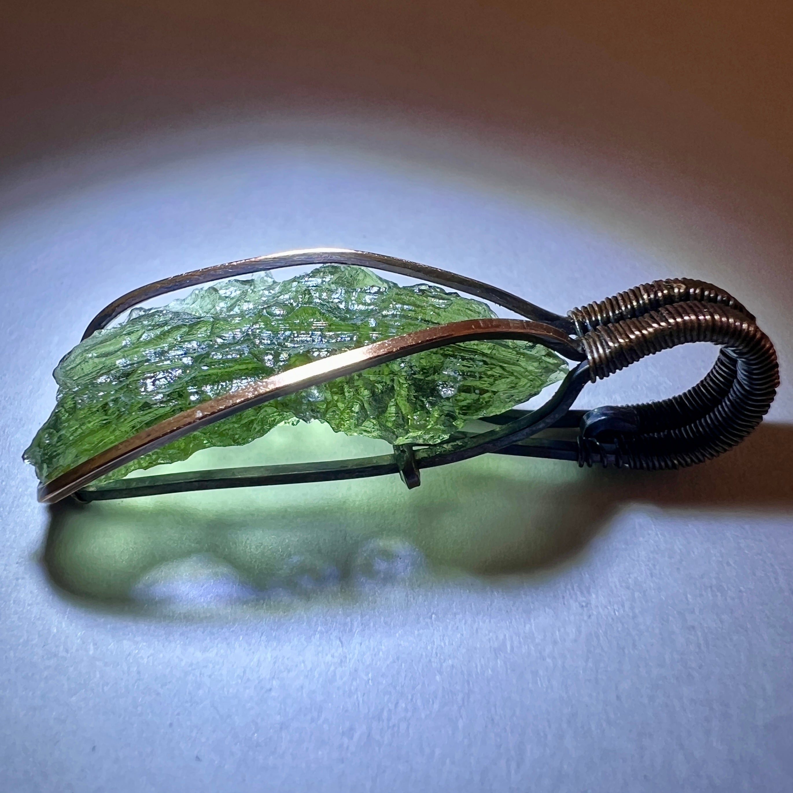 1.85g Moldavite/ Copper Pendant