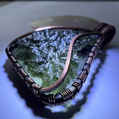 Moldavite Copper Pendant 3.07g