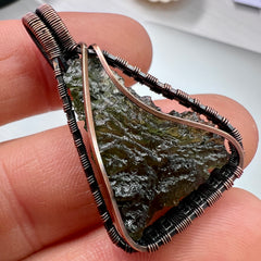 Moldavite Copper Pendant 3.07g