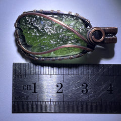 Moldavite & Smokey Quartz Pendant.