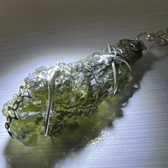 9.41g Moldavite & Silver Pendant