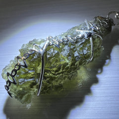 9.41g Moldavite & Silver Pendant