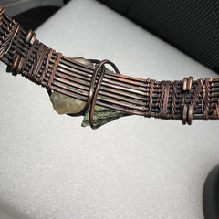 Moldavite/Copper Bracelet with Libyan Desert Glass