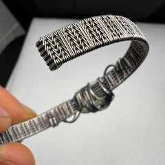 Moldavite/Silver Bracelet