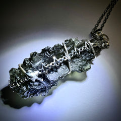 9.41g Moldavite & Silver Pendant