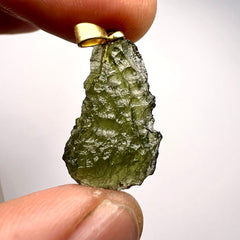 1.92g Moldavite & Gold Pendant