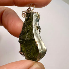 8.79g Moldavite & Silver Pendant
